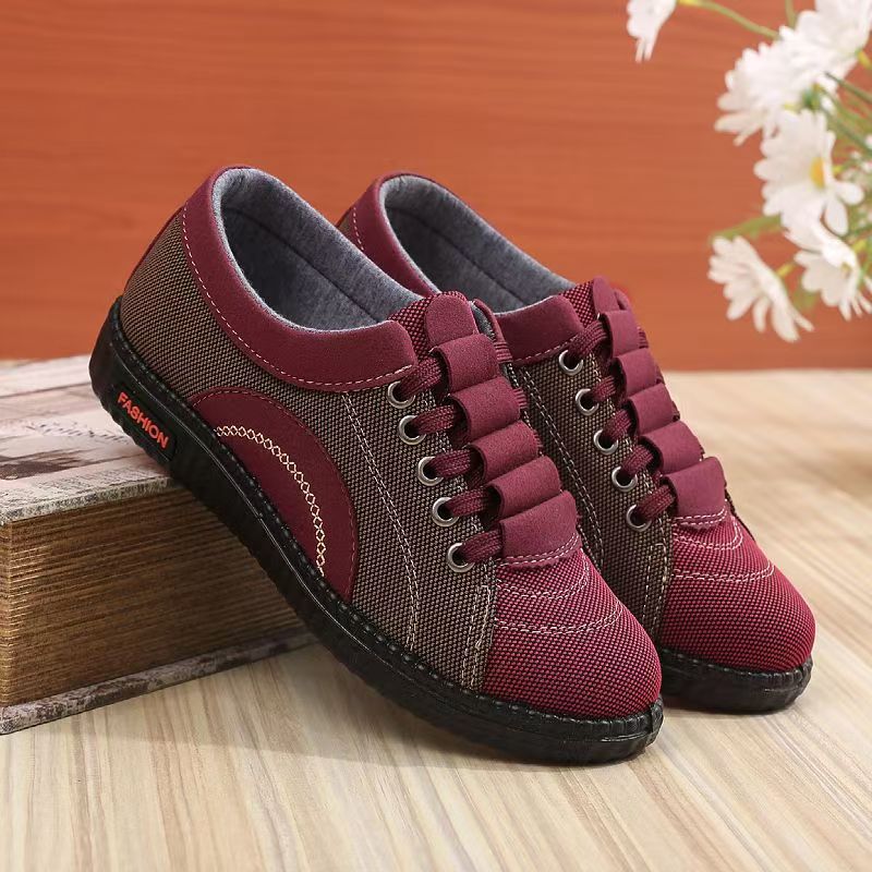 Damen modische Freizeit-Sneaker mit elastischen Schnürsenkeln R&B