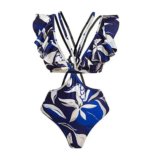 Damen Bikiniset mit elegantem Oberteil und fließendem Maxiröckchen R&B