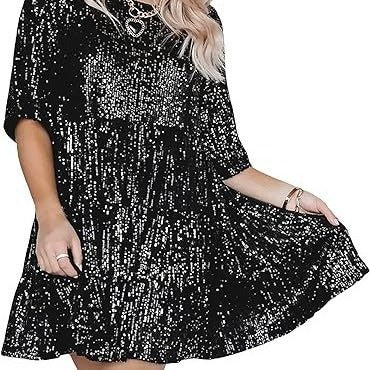 Damen Abendkleid mit funkelnden Pailletten R&B