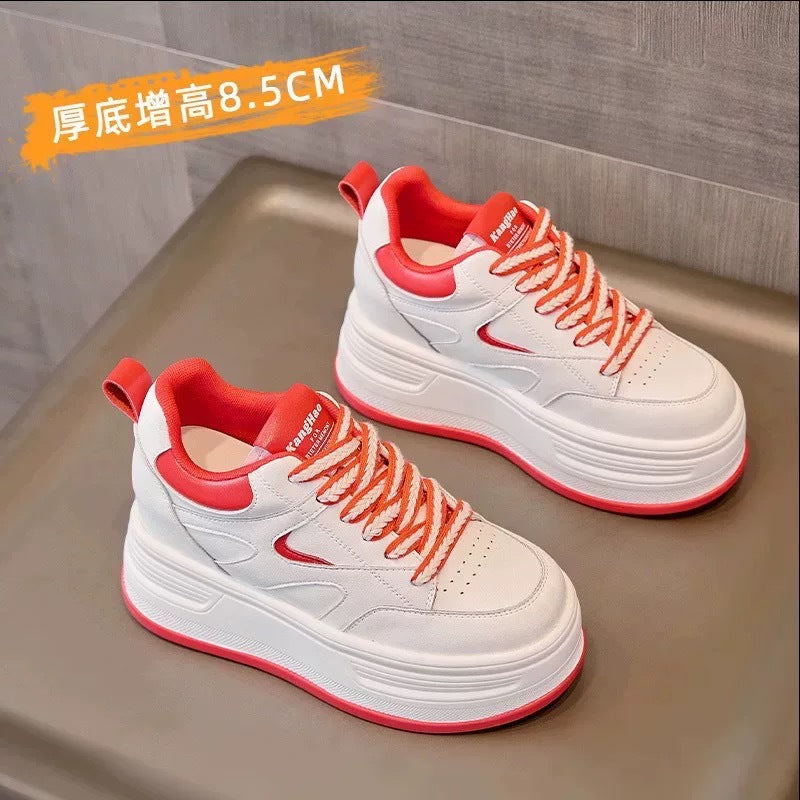 Damen Plateau Sneakers mit sportlichem Design und dämpfender Sohle R&B