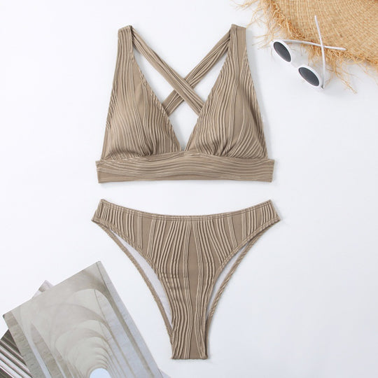 Damen Design Bikini mit gerafften Details R&B