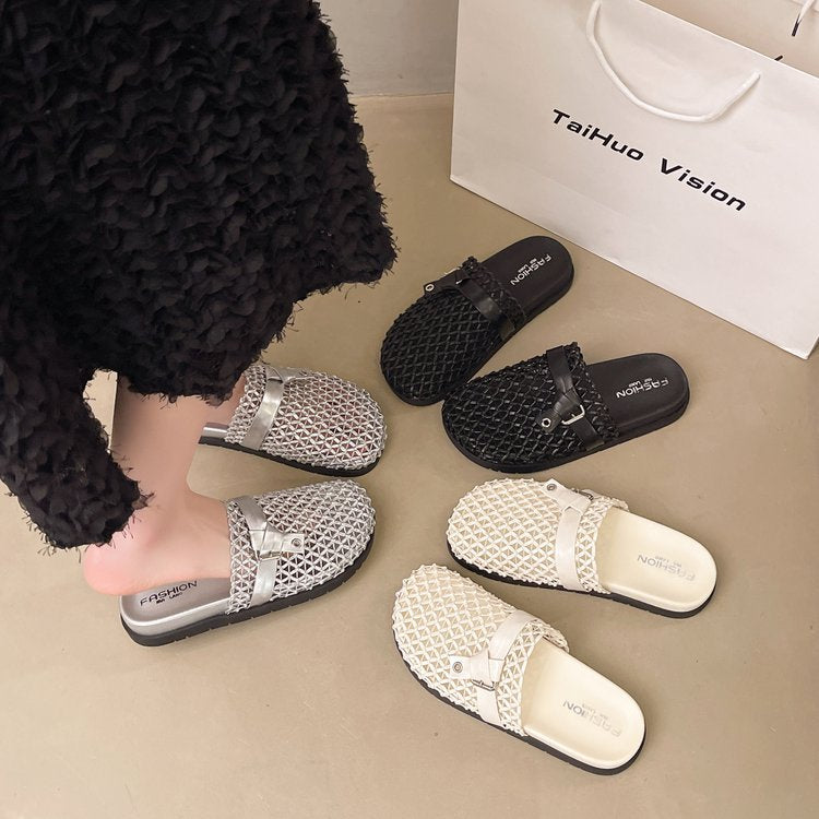 Damen moderne Slipper mit innovativem Waben-Design R&B