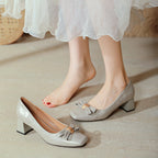 Damen elegante Schuhe mit Blockabsatz