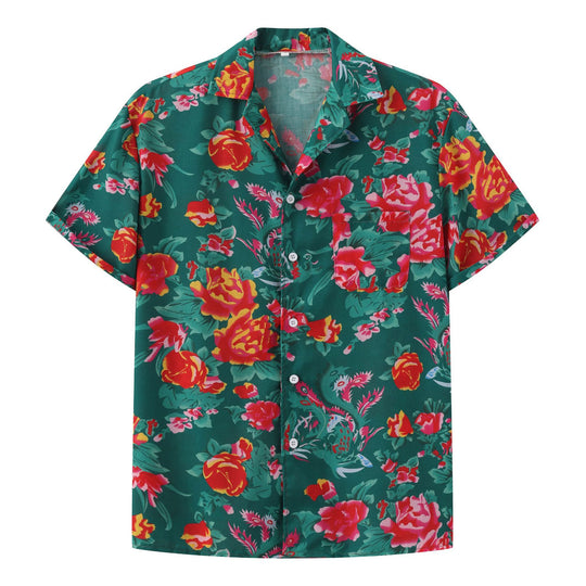 Damen Sommerliches Set mit floralem Kurzarmhemd und Shorts R&B