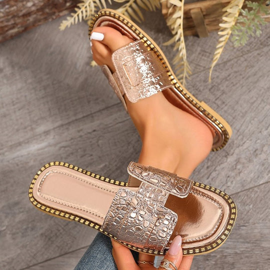 Damen Riemchen-Sandalen mit attraktiver Lederoptik und geschmackvollen Akzenten R&B