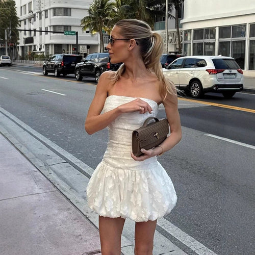 Damen kurzer, eleganter Rüschentop R&B