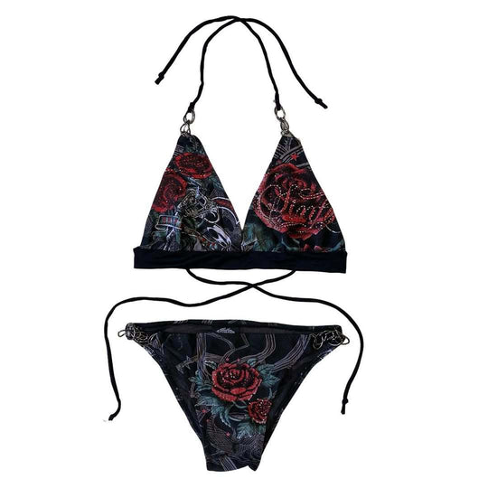 Damen Bikini-Set mit einzigartigem grafischem Design R&B