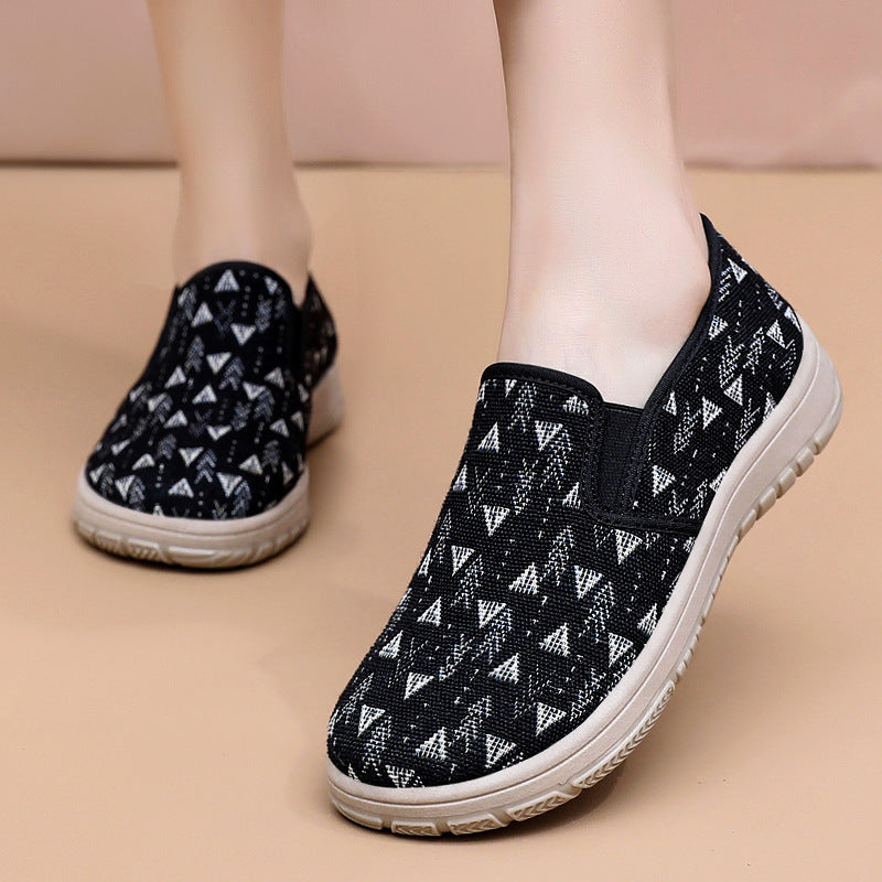 Damen Bequeme Slip-On Schuhe mit farbenfrohem Muster
