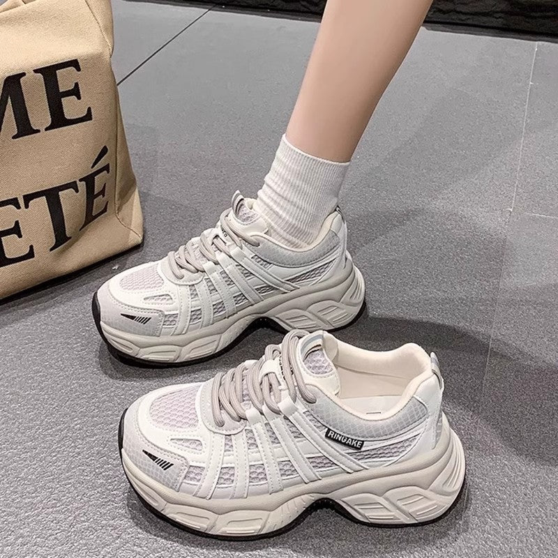 Damen Sportliche Sneakers mit atmungsaktiven Netzstrukturen und stoßdämpfender Sohle R&B
