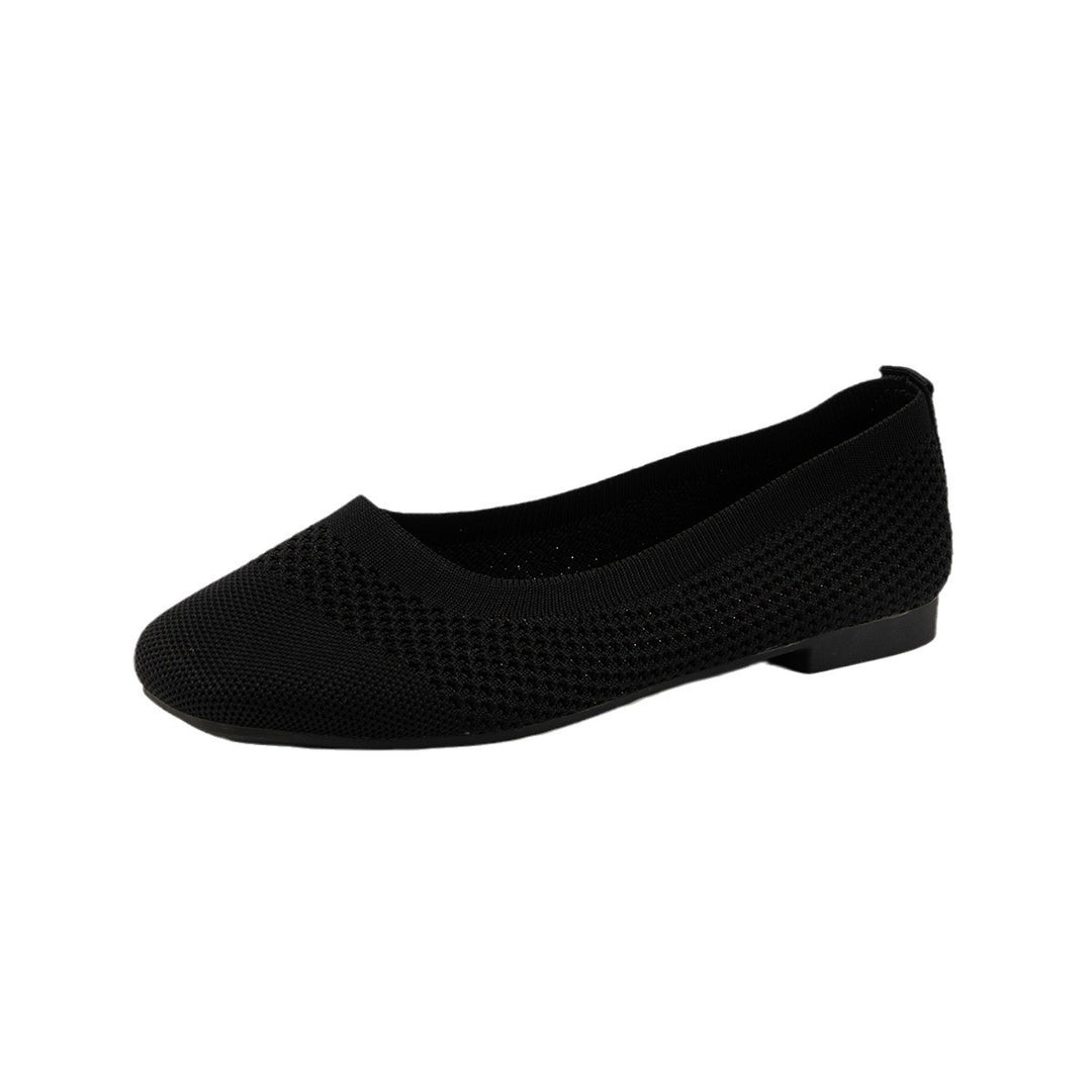 Damen Bequeme Slipper mit atmungsaktivem Strickdesign R&B