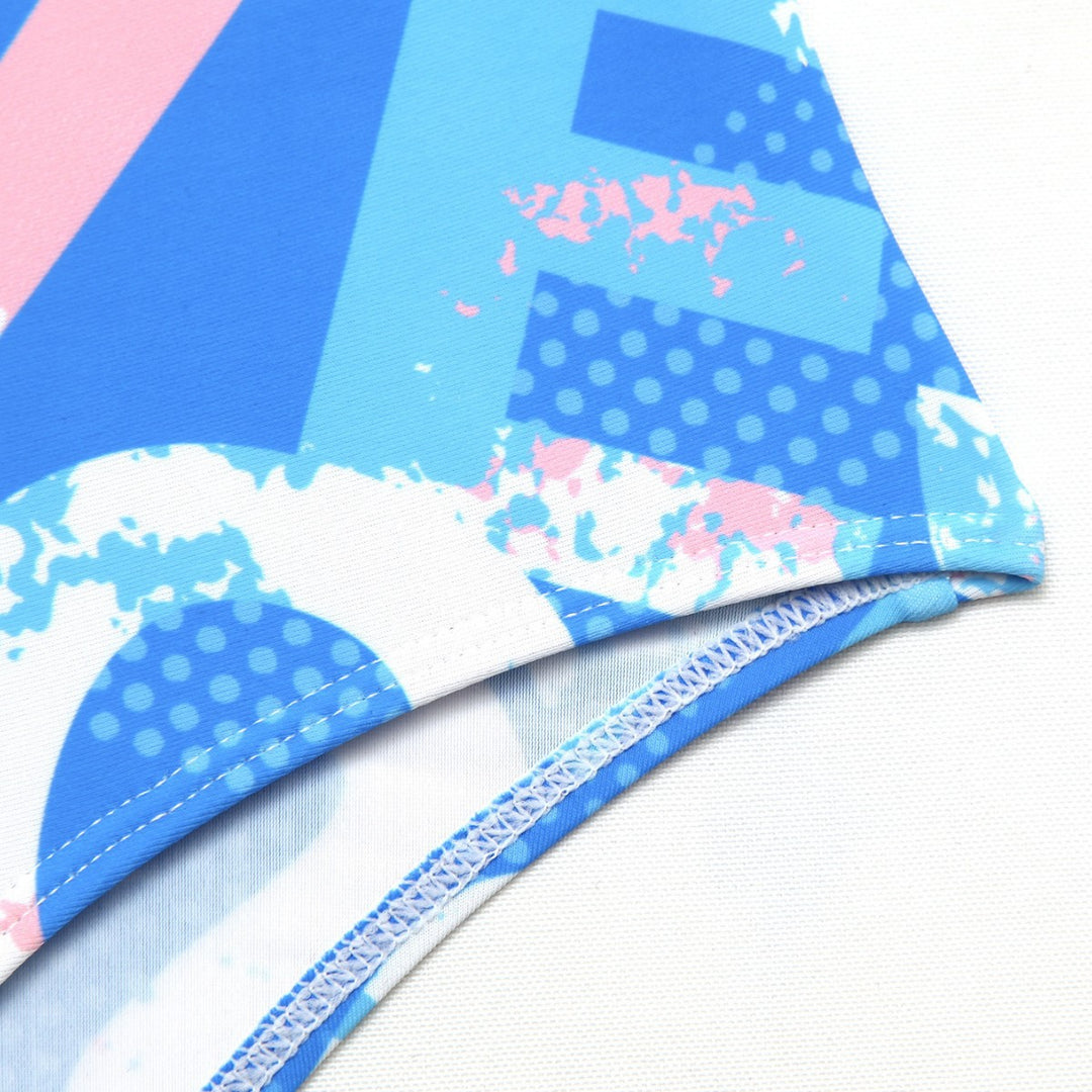 Damen Einteiliger Sportbadeanzug mit grafischem Print R&B