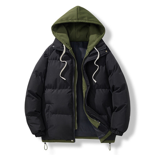 Damen modische Daunenjacke mit abnehmbarer Kapuze R&B