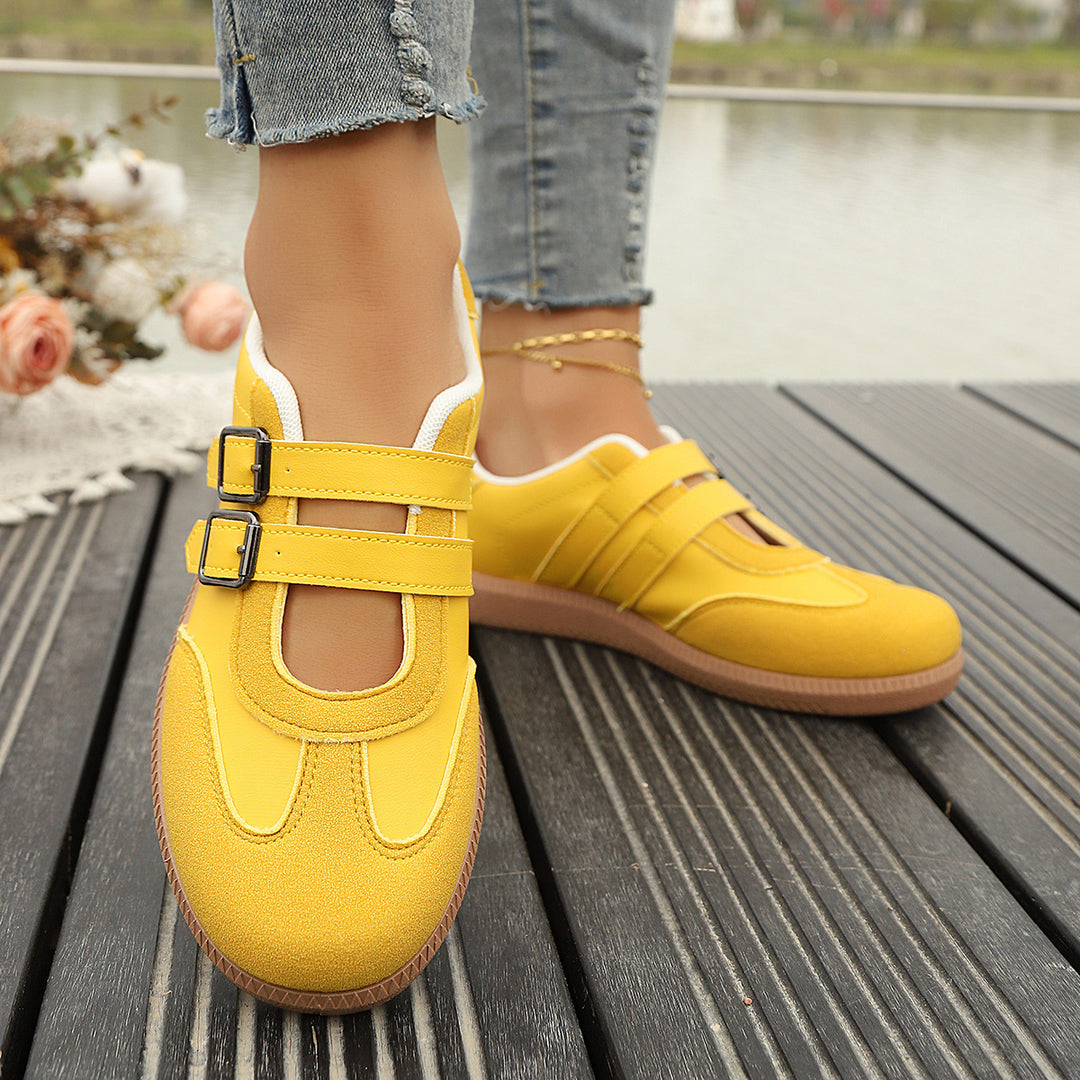 Damen Komfortable Sneakers mit doppeltem Klettverschluss R&B