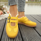 Damen Komfortable Sneakers mit doppeltem Klettverschluss EB