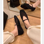 Damen Ballerina mit elegantem Riemchen