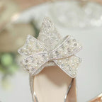 Damen elegante Glitzerschuhe mit Schleifen-Detail R&B