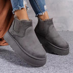 Damen Modische Ankle-Boots mit kuscheligem Futter und rutschfester Sohle R&B