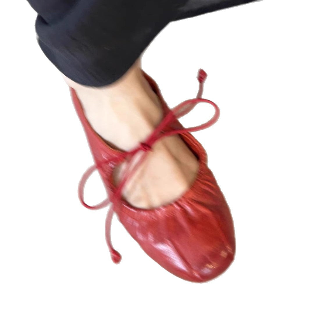Damen Ballerina-Schuhe mit verspieltem Schnürdesign und bequemer Innensohle R&B