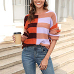 R&B | Farbiger Gestreifter Strickpullover Mit Stil