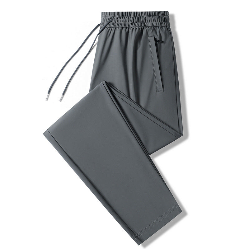 Herren nan leichte Stretchfreizeit Hose mit elastischem Bund und Reißverschlusstaschen R&B