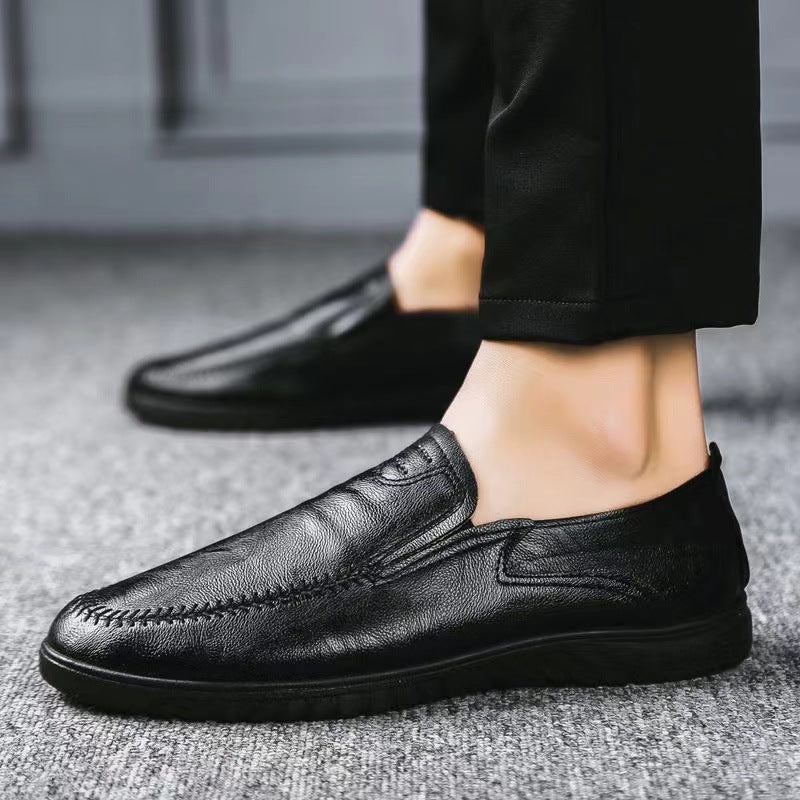 Herren Bequeme Leder Slipper Schuhe R&B