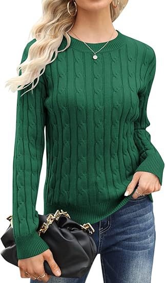 Damen klassischer Strickpullover mit Zopfdesign R&B