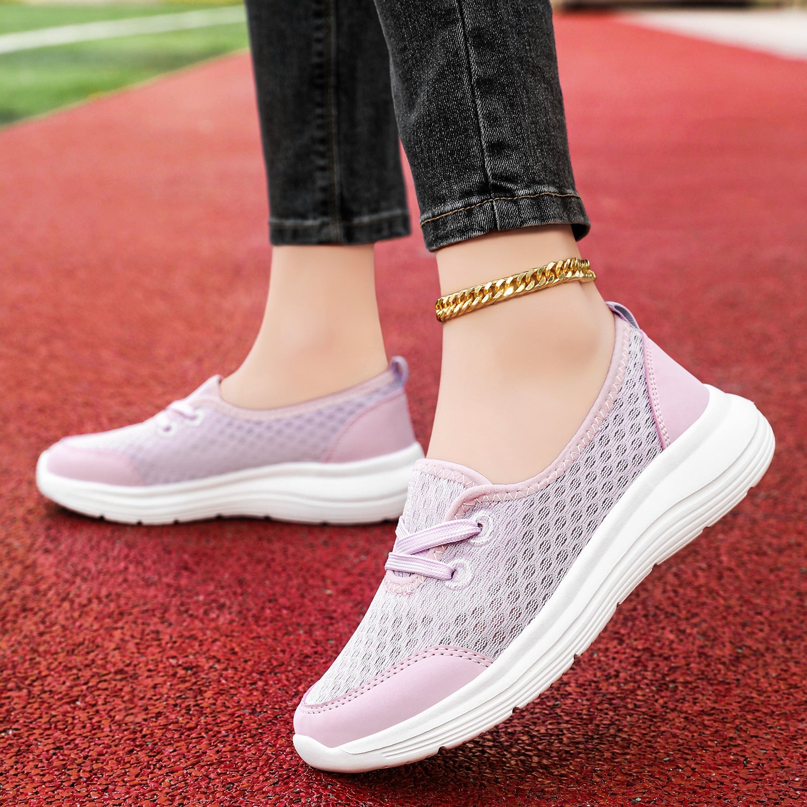 Damen Atmungsaktive Freizeitschuhe mit flexiblem Netzdesign