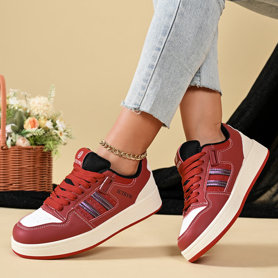 Damen Sportliche Sneakers mit stabiler Laufsohle und modischen Akzenten R&B