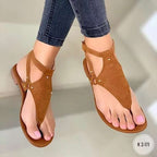 Damen Zehensandalen mit eleganter Schnallenverzierung und komfortablem Fußbett R&B