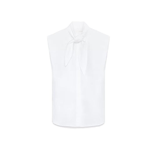 Damenbluse mit innovativem Stehkragen und eleganter Schleifenapplikation R&B