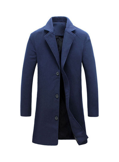 Herren Eleganter Wollmantel mit modernem Schnitt und warmer Innenausstattung R&B