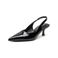 Damen Slingback Pumps mit spitzem Zehenbereich und elegantem Hochglanz
