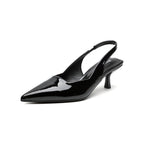 Damen Slingback Pumps mit spitzem Zehenbereich und elegantem Hochglanz