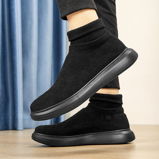 Damen High-Top Stricksneaker mit elastischem Schaft R&B
