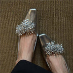 Damen Slingback Pumps mit funkelnden Kristallen R&B