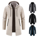 Herren praktische und stilvolle Fleecejacke mit Kapuze und Reißverschlusstaschen R&B