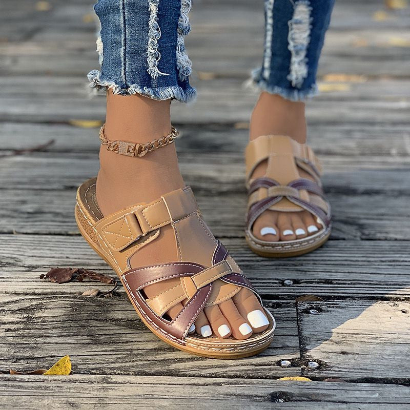 Damen eleganten Freizeitsandalen mit verstellbarem Riemen und ergonomischer Fußbettung R&B
