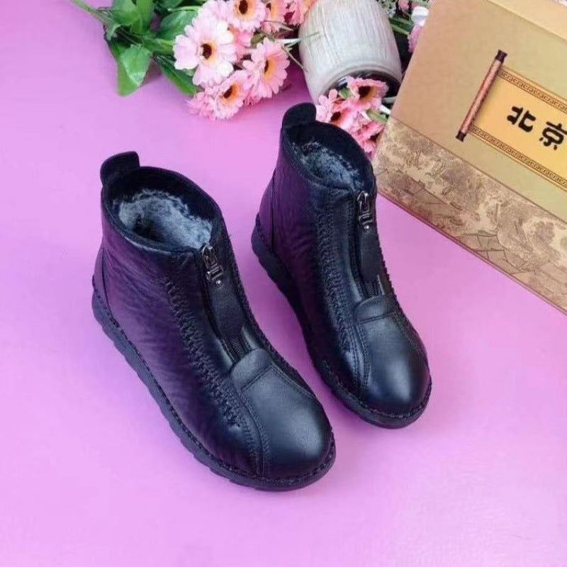 Damen Winterstiefel mit robuster Sohle und warmem Futter R&B