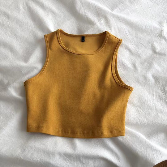 Damen Crop-Top aus atmungsaktivem Material mit figurbetontem Schnitt