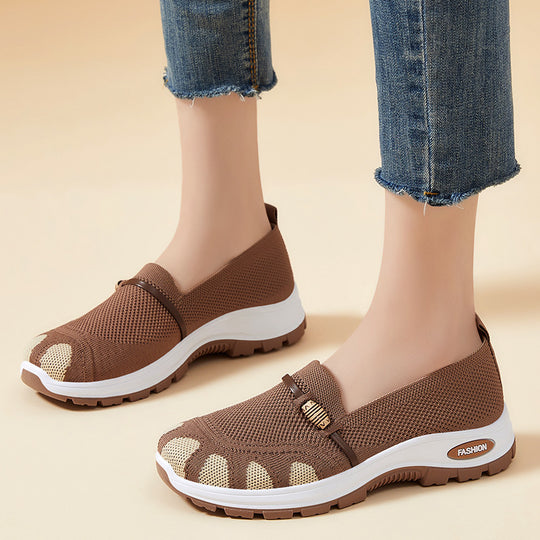 Damen Flexibilität Slip-On Freizeitschuhe mit atmungsaktivem Obermaterial R&B