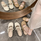 Damen praktische Ballerina-Schuhe mit Perlenverzierung R&B
