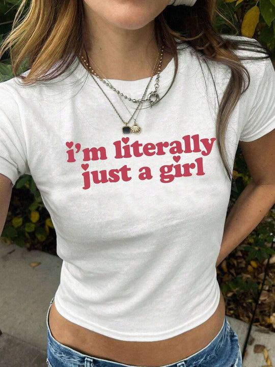 Damen Crop Top mit 90er Jahre Aufdruck R&B