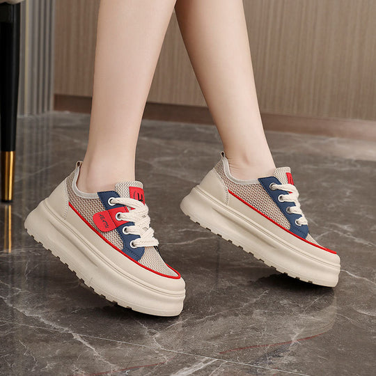 Damen sportliche Sneakers mit robustem Obermaterial und dämpfender Sohle R&B