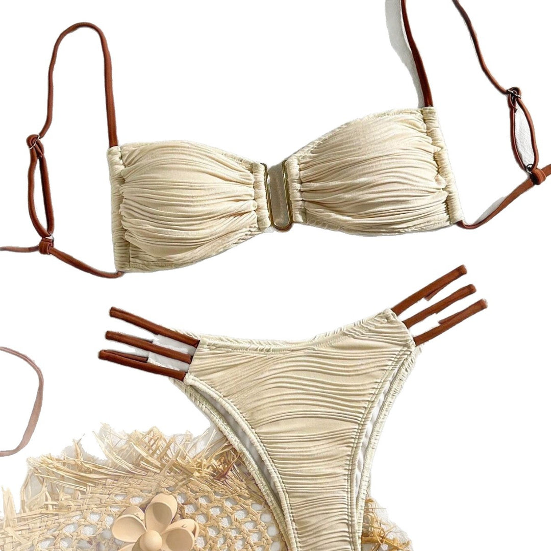 Damen Bandeau-Bikini mit modischem Rüschendesign R&B