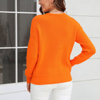 R&B | Schlichter Einfarbiger Strickpullover Mit Rundhals