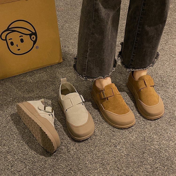 Damen modische Komfort-Sneaker mit verstellbarem Schnallenverschluss R&B