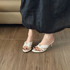 Damen schicke Slingback Sandalen mit zierlichem Riemendesign R&B