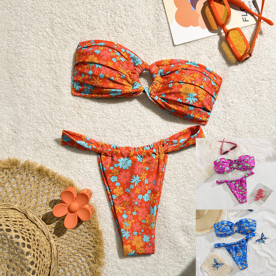 Damen Bandeau-Bikini mit stylischem Knotendesign R&B