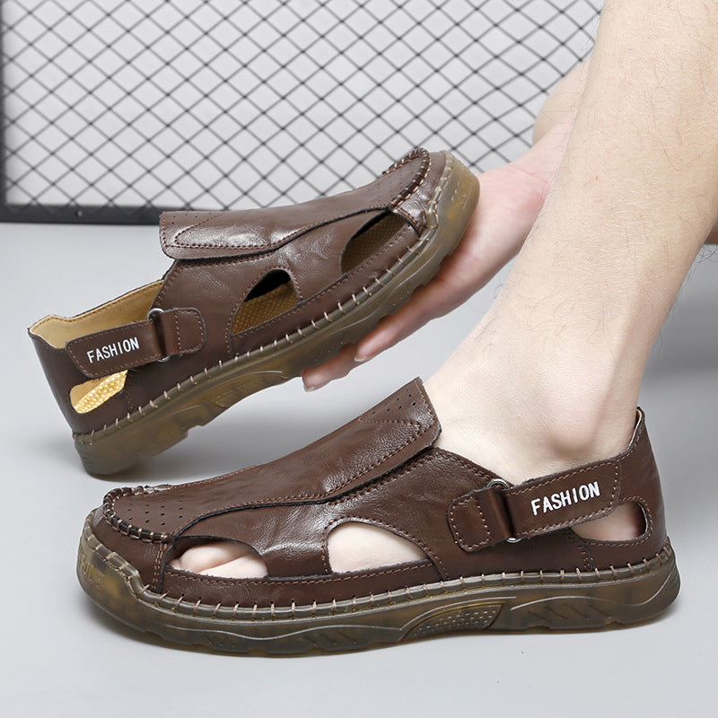 Damen Atmungsaktive Leder-Sandalen im modischen Design R&B