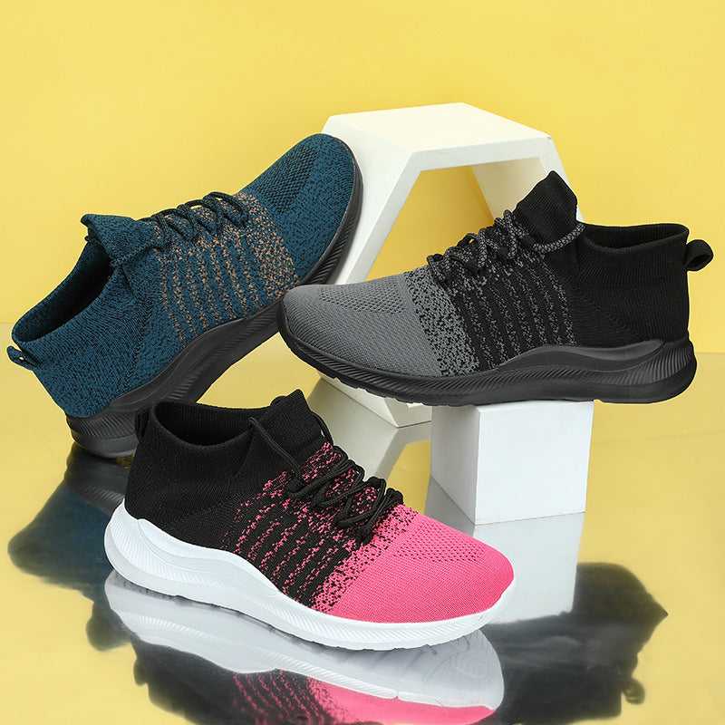 Damen Sportliche und atmungsaktive Sneakers mit elastischem Schaft